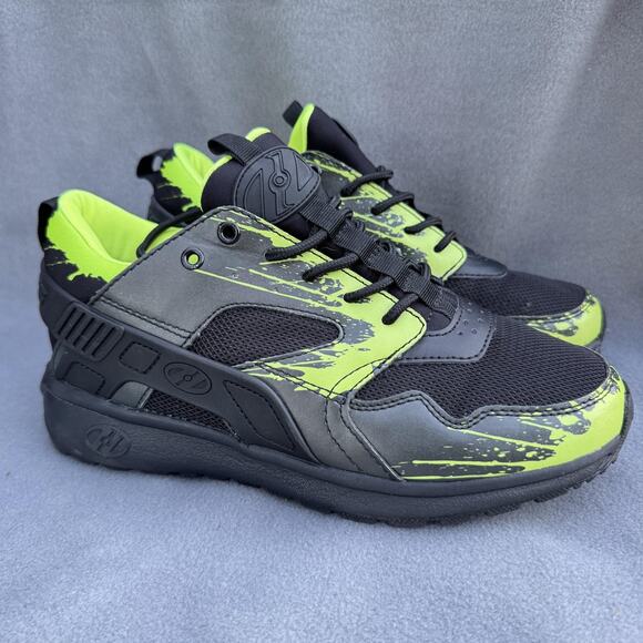Heelys Force Shoes Youth Size 6 Black Green Wheel Heel Roller Skate HE101128 - Picture 1 of 12